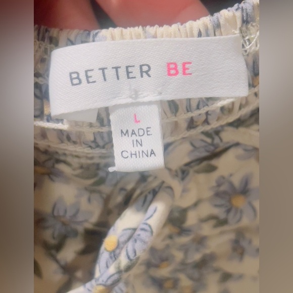 Floral dress size L puffy sleeves  romantic floral lilac print / cowgirl - Picture 10 of 10